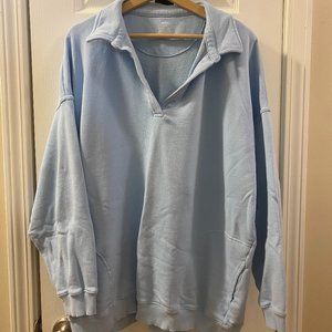 Aerie Oversized Collared Sweatshirt